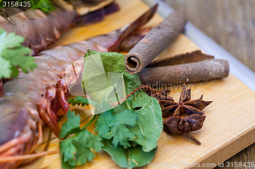 Image of Ingredients for Thai tom yam soup