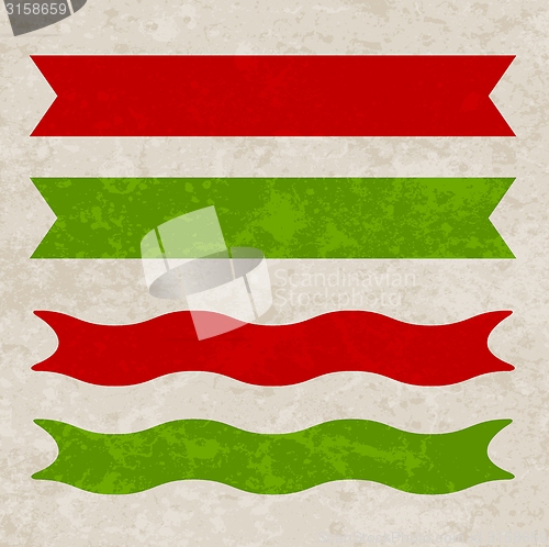Image of Grunge hipster retro ribbons