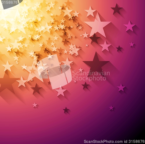 Image of Bright stars abstract vector background