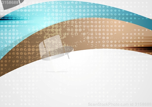 Image of Vibrant wavy abstract corporate background