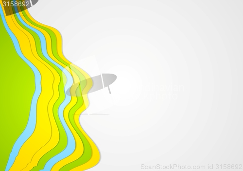 Image of Abstract colorful waves vector background
