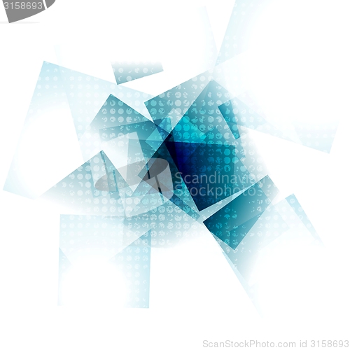 Image of Blue grunge geometric vector design