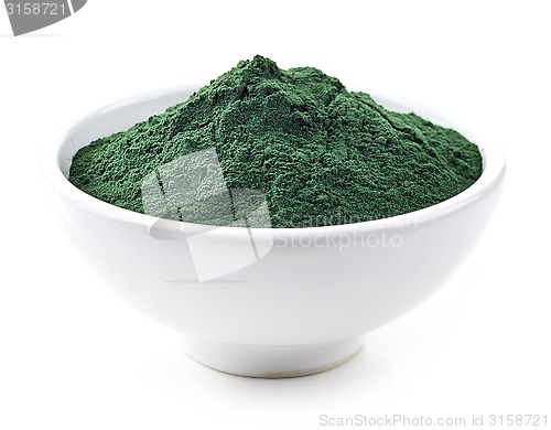 Image of bowl of spirulina algae powder