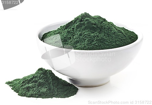 Image of bowl of spirulina algae powder