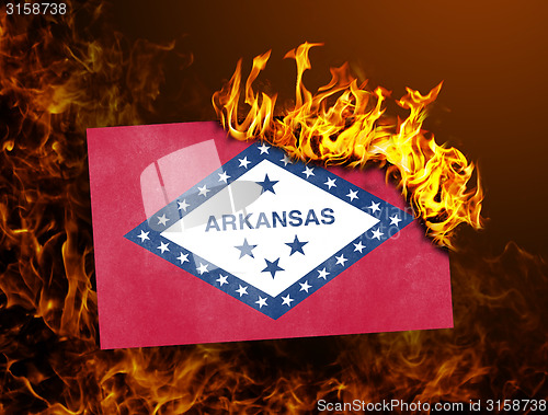 Image of Flag burning - Arkansas