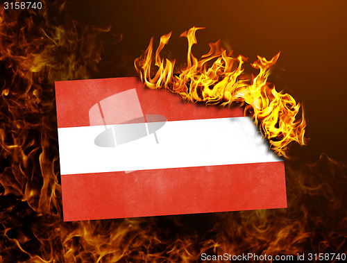 Image of Flag burning - Austria