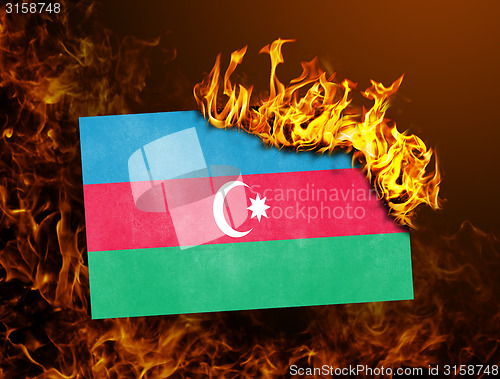 Image of Flag burning - Azerbaijan