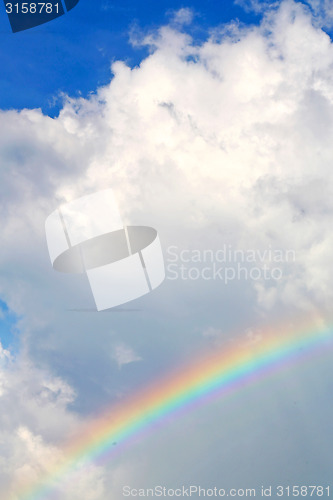 Image of rainbow   abstract  bay of a  wet  south china sea