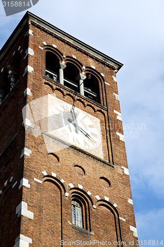 Image of legnano old   church tower bell sunny day 