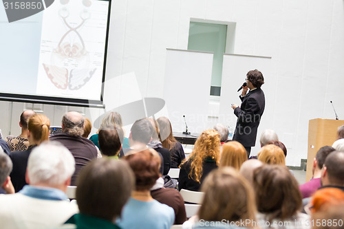 Image of Speaker Talking at Business Conference.