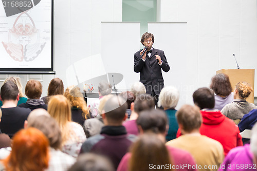 Image of Speaker Talking at Business Conference.