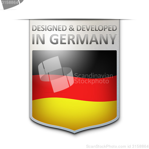 Image of designed and developed in germany badge