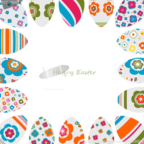 Image of colorful easter eggs frame 