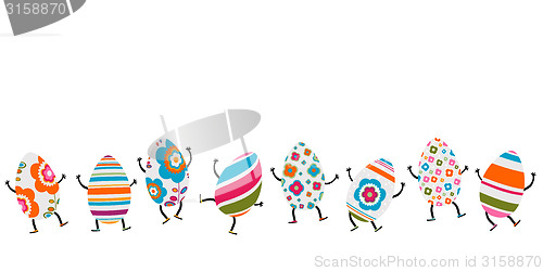 Image of easter eggs characters