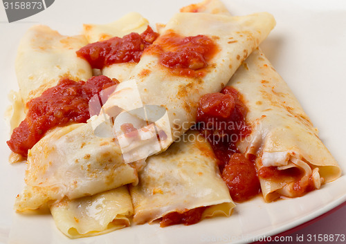 Image of Goat cheese and tomato crepe