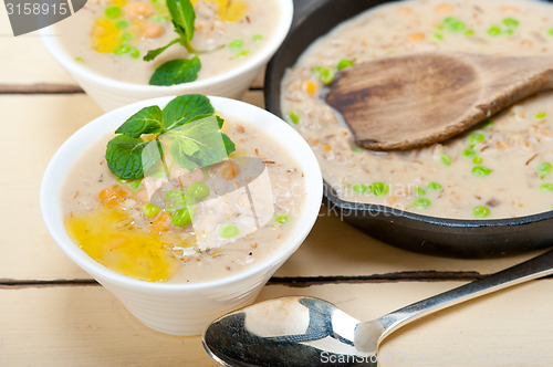 Image of Hearty Middle Eastern Chickpea and Barley Soup