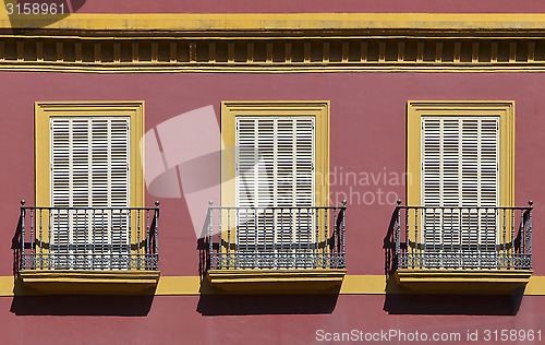 Image of Balconies of a house in Seville