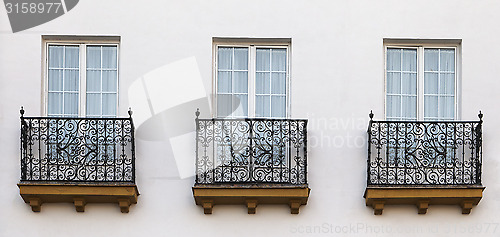 Image of Balconies of a house in Seville