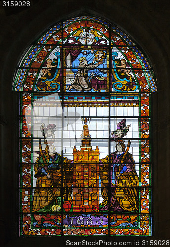 Image of Stained-glass window in Seville cathedra