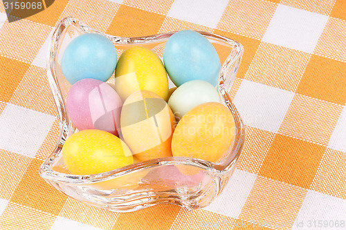 Image of Hard sugar coated chocolate eggs