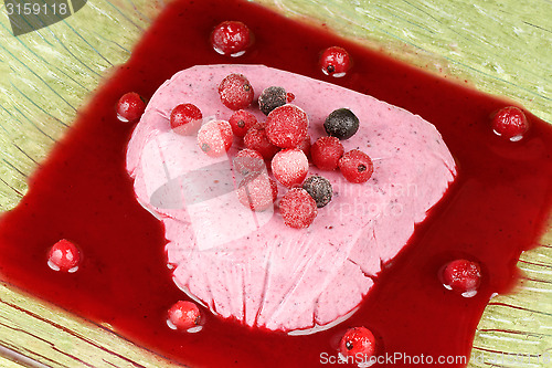 Image of Heart shaped wild berries bavarian cream