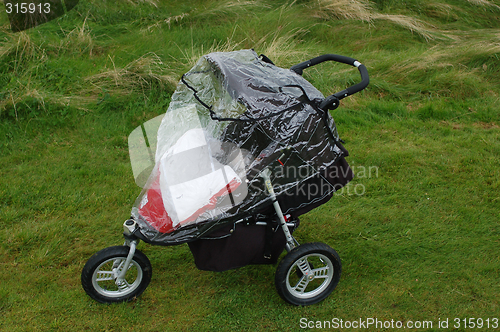 Image of Baby carriage  or a pram.