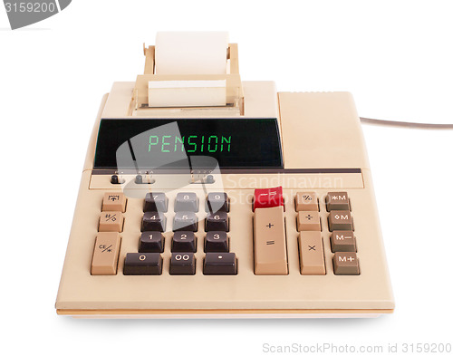 Image of Old calculator - pension