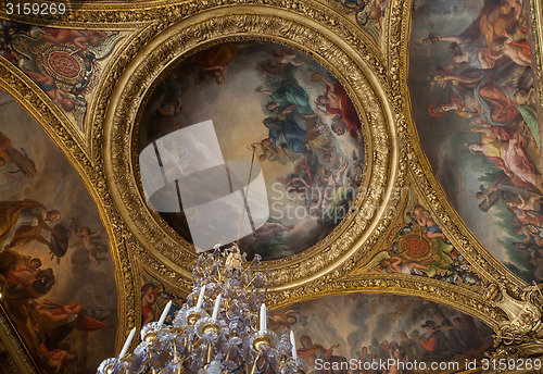 Image of interiors of chateau de versailles, france