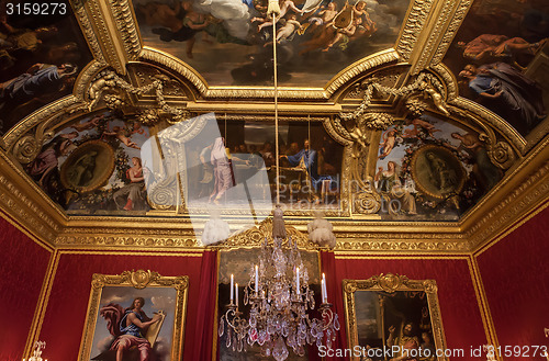 Image of interiors of chateau de versailles, france