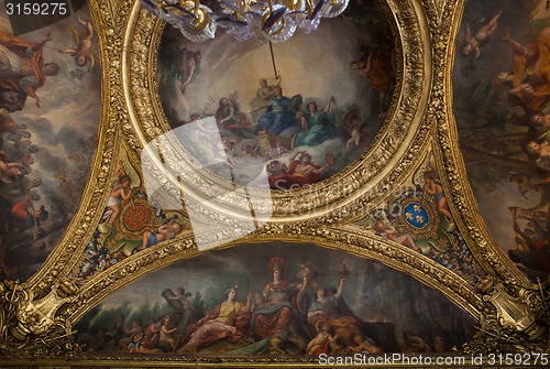 Image of interiors of chateau de versailles, france