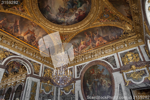 Image of interiors of chateau de versailles, france