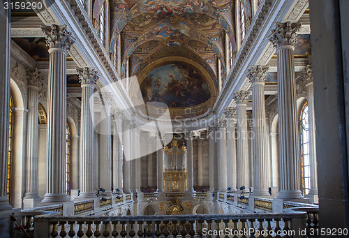 Image of interiors of chateau de versailles, france