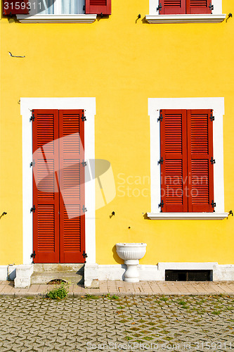 Image of red window  varano borghi palaces italy   door