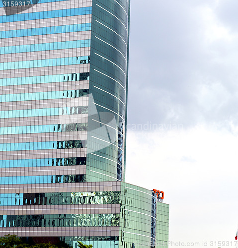 Image of asia bangkok   skyscraper in a window   centre  