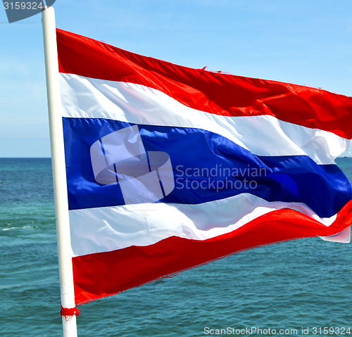 Image of asia  kho phangan bay isle waving flag    in thailand  