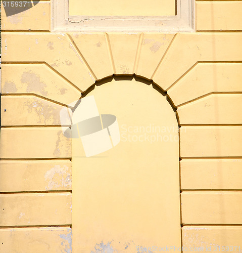 Image of abstract in italy   vinago   window of a church