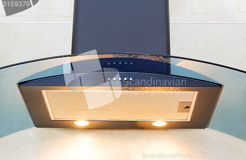 Image of Kitchen equipment - hood for air purification.