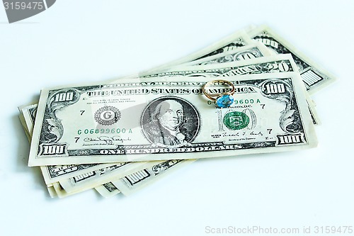 Image of dollar banknotes isolated