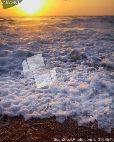 Image of Beautiful sunset on the Mediterranean coast