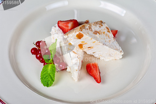 Image of cream berries dessert