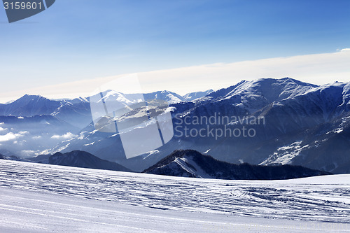 Image of Ski slope in morning
