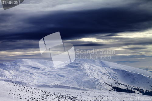 Image of Winter mountains before storm