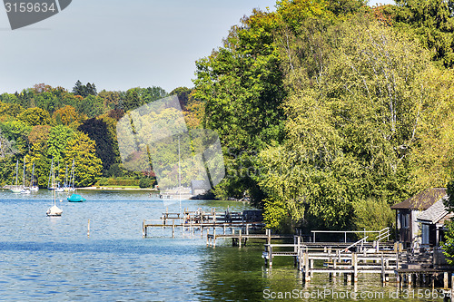 Image of riverside lake Starnberg