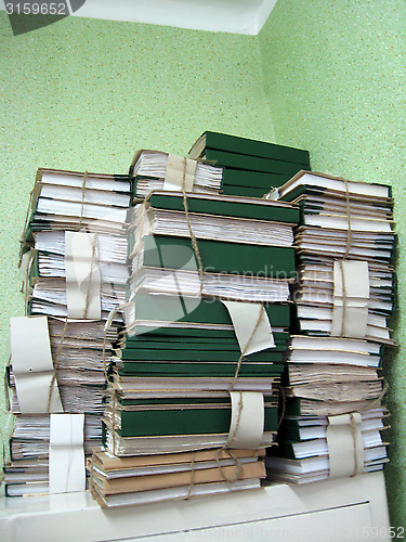 Image of the pile of archive papers