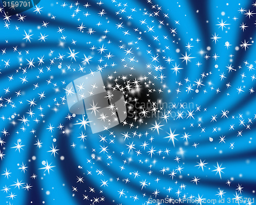 Image of Stars falling out from spiral to black hole