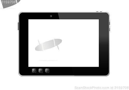 Image of black tablet isolated on the white