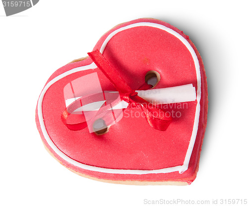 Image of Cookies heart with note on top