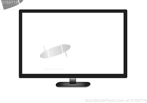 Image of television set isolated on white background