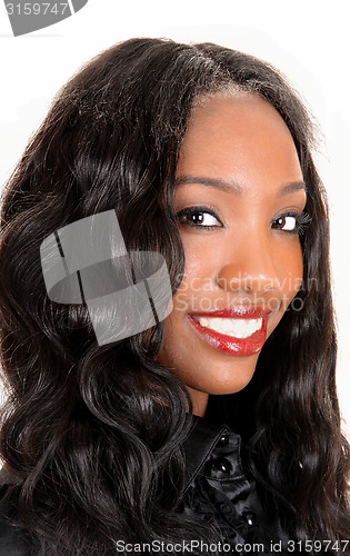 Image of Pretty face of black girl.