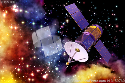 Image of 3D model of an artificial satellite of the Earth
